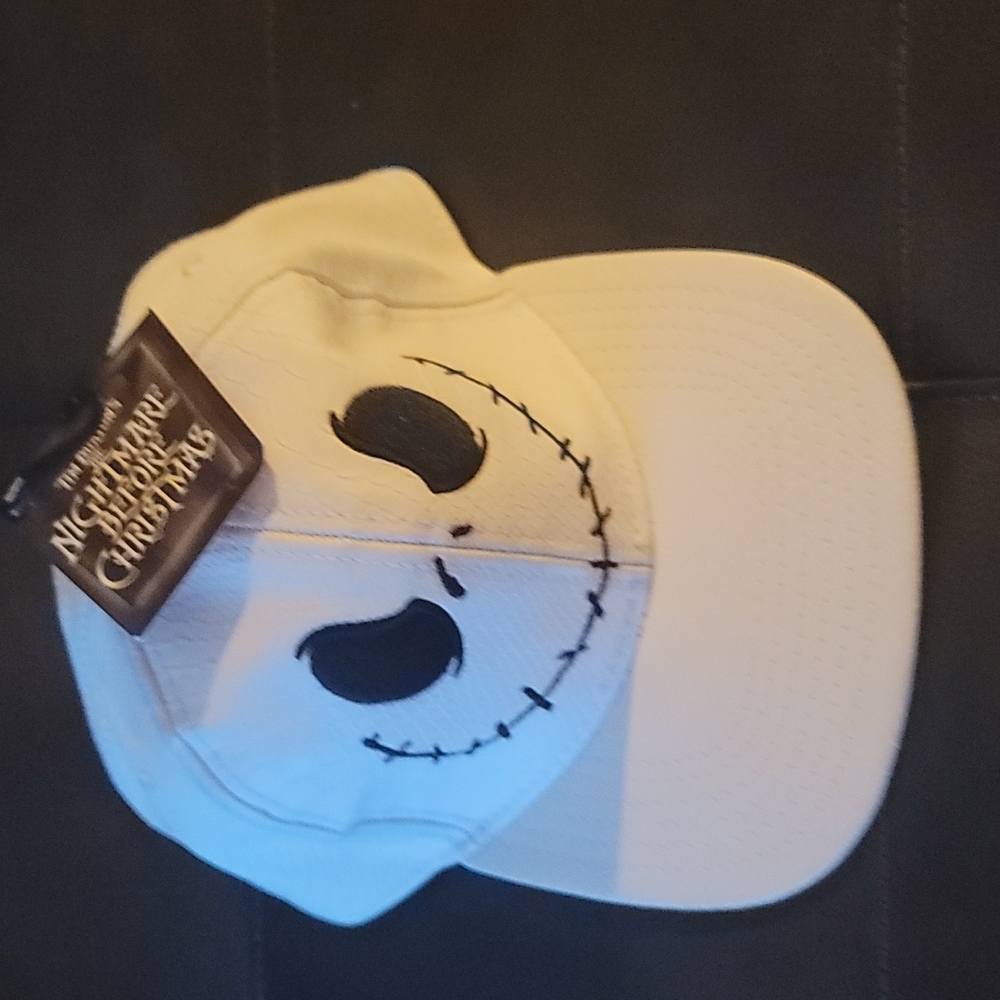 Nightmare Before Christmas Hat Men's Adjustable White Snapback .brand new